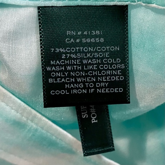 LAUREN Ralph Lauren Tie-dye Cotton Button-down Shirt Blouse Medium - Picture 10 of 13